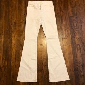 Mother white flare jeans